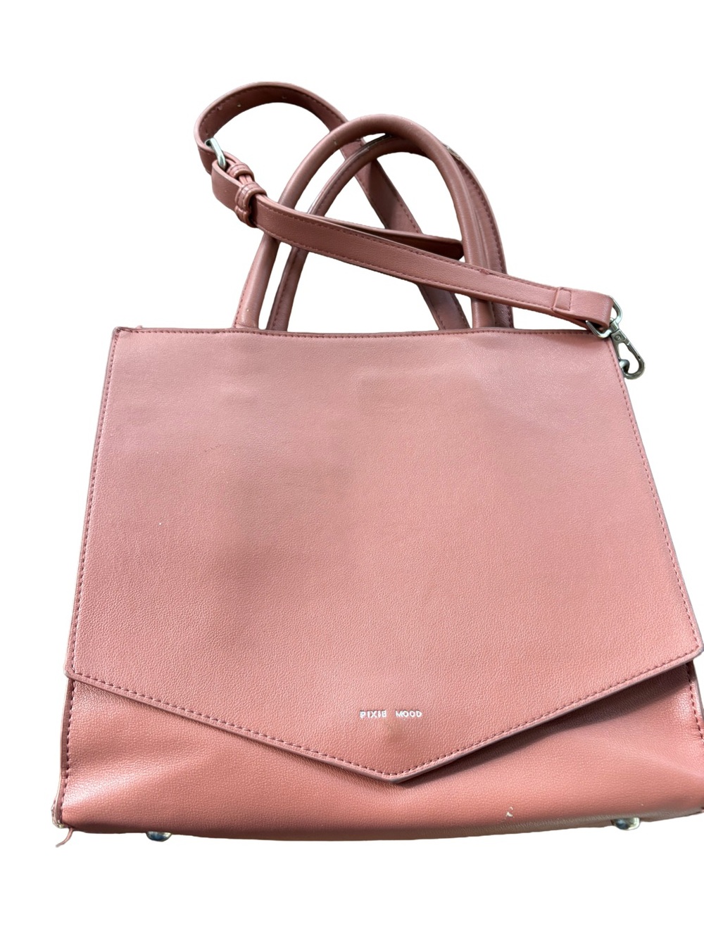 Pixie Mood Blush Pink Structured Crossbody Tote